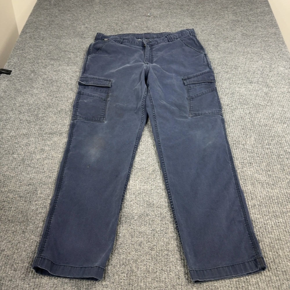 Carhartt FR Cargo Pants Mens 36x32 Blue Flame Resistant Workwear Cat 2